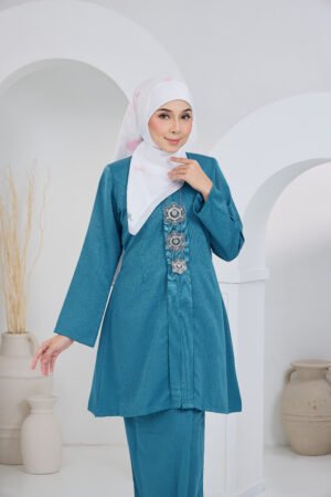 Kebaya Aisyah Blue Turqoise