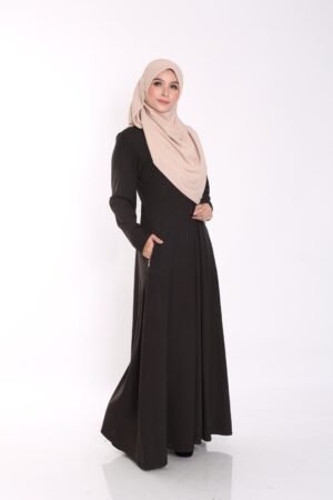 Jubah Delisha Black