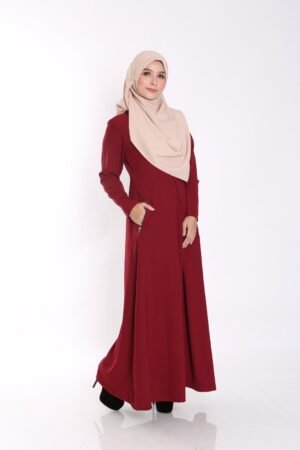 Jubah Delisha Maroon